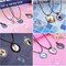 Pendant Trays with Glass Cabochons for Jewelry Making, 90pcs Pendants Trays Set Including 30pcs Bezel Pendant Trays Blanks, 30pcs Glass Cabochons and 30pcs Necklaces Cords